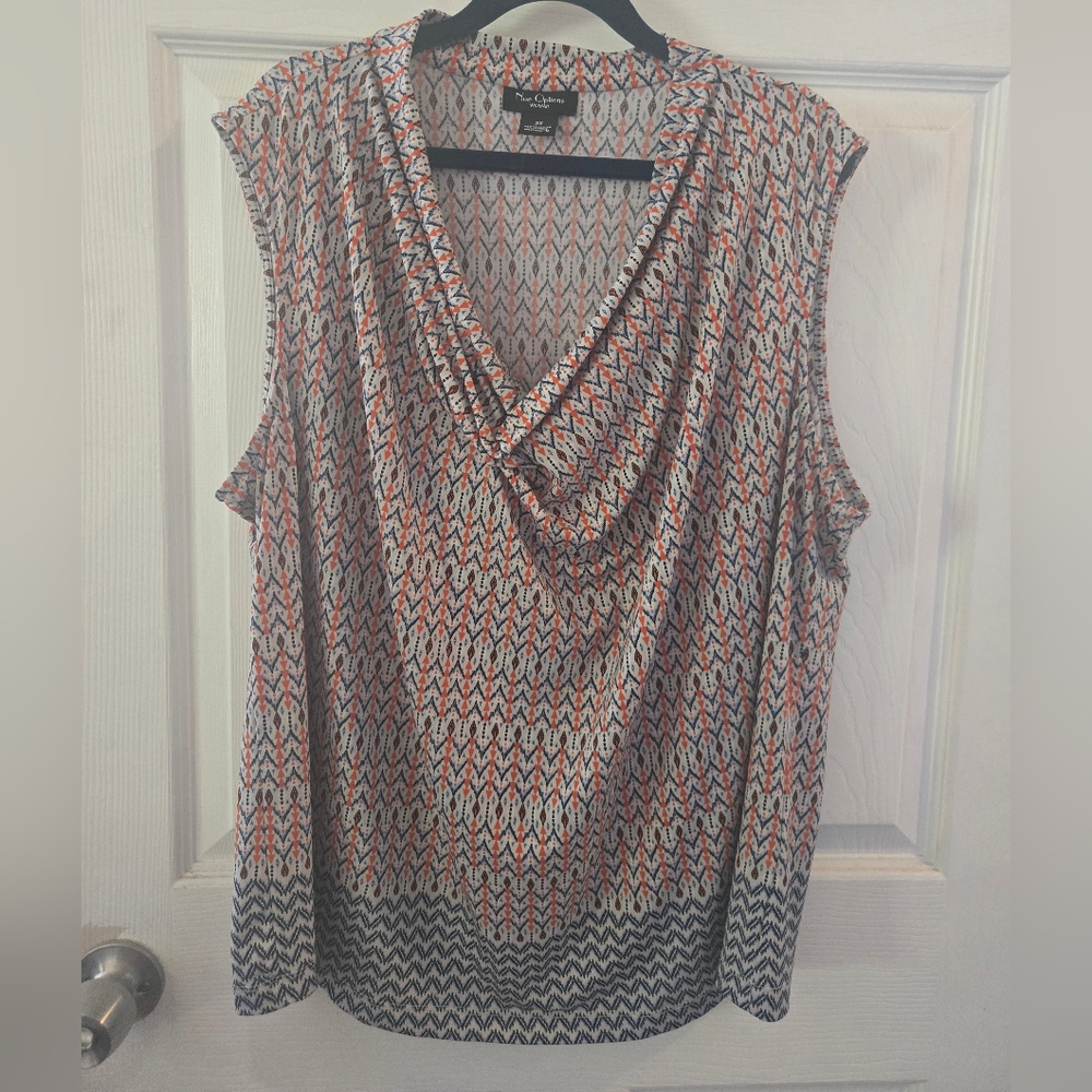 Women's Drape Neck Printed Tank Top